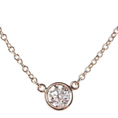 Tiffany 18K Rose Gold Diamond .23ct Elsa Peretti Diamonds by the Yard Pendant Necklace 4 of 9