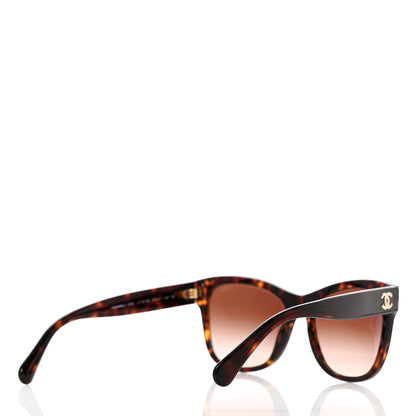 Chanel Acetate Runway Square Sunglasses 5380 Dark Tortoise 4 of 9