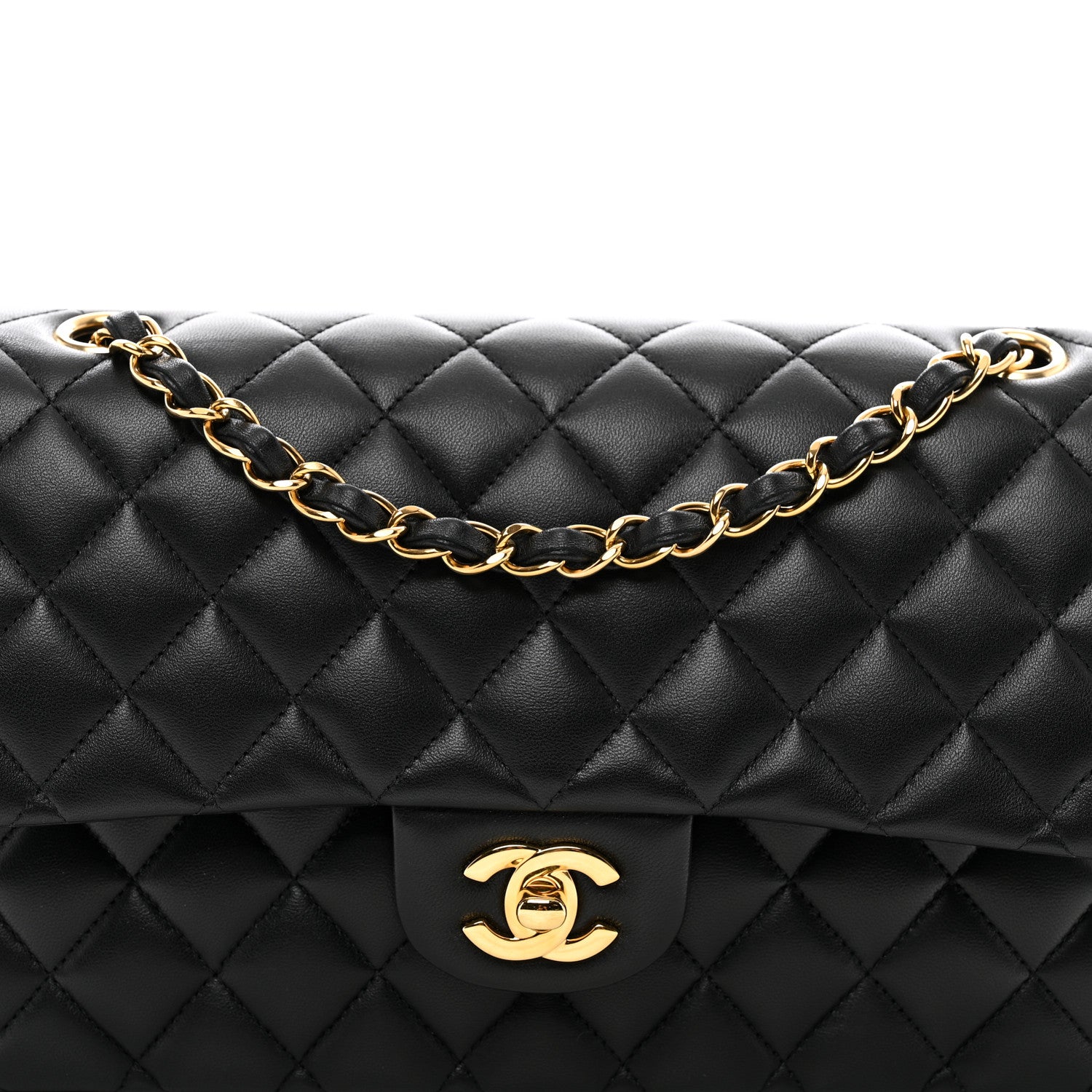 Chanel Lambskin Quilted Medium Double Flap Black 5 of 11