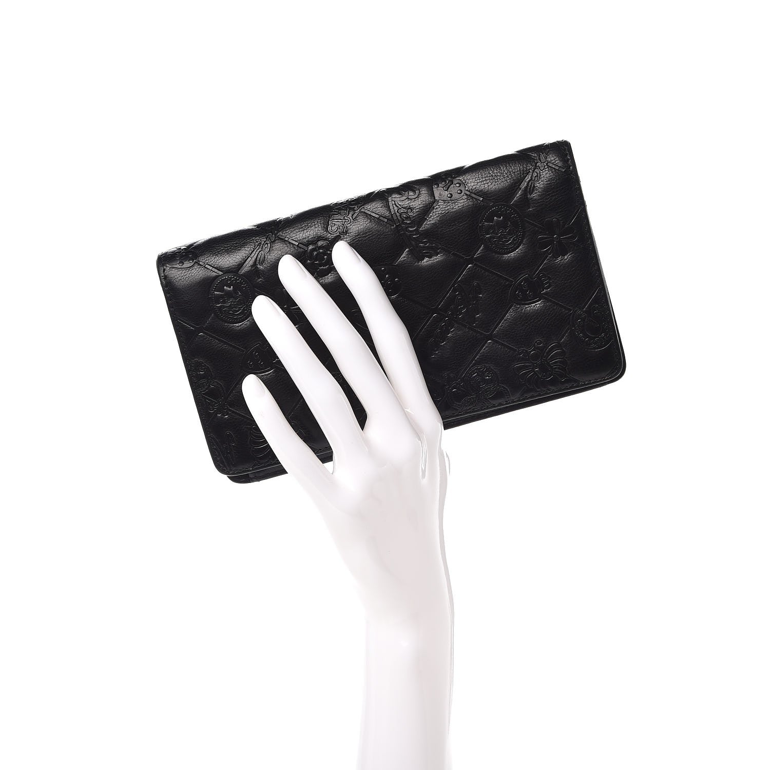 Chanel Calfskin Quilted Lucky Symbols Flap Wallet Black 2 of 9