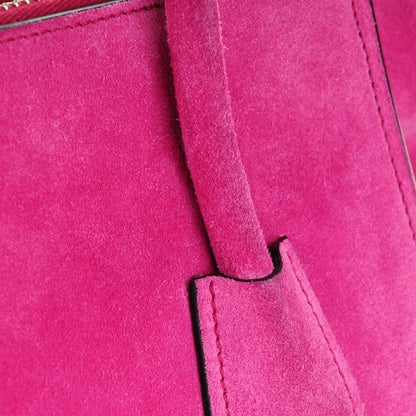 Prada Scamosciato Suede Twin Pocket Tote Fuxia 7 of 9