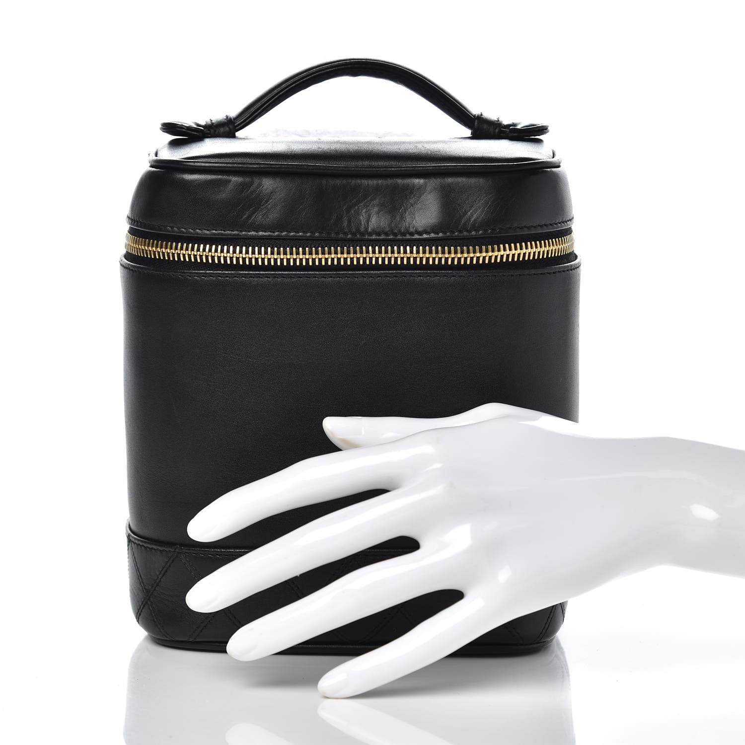 Chanel Lambskin Vanity Cosmetic Case Black 2 of 8