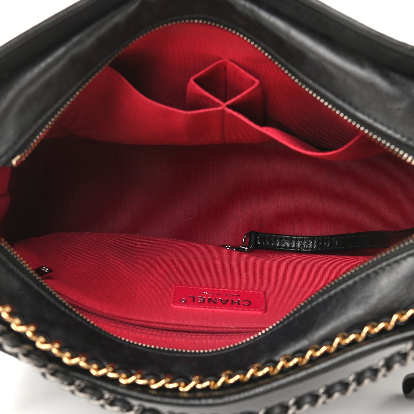 Aged Calfskin Quilted Medium Gabrielle Hobo Black