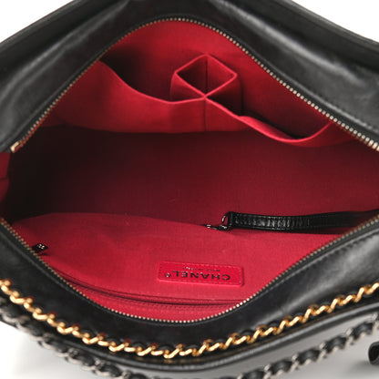 Chanel Aged Calfskin Quilted Medium Gabrielle Hobo Black 5 of 11