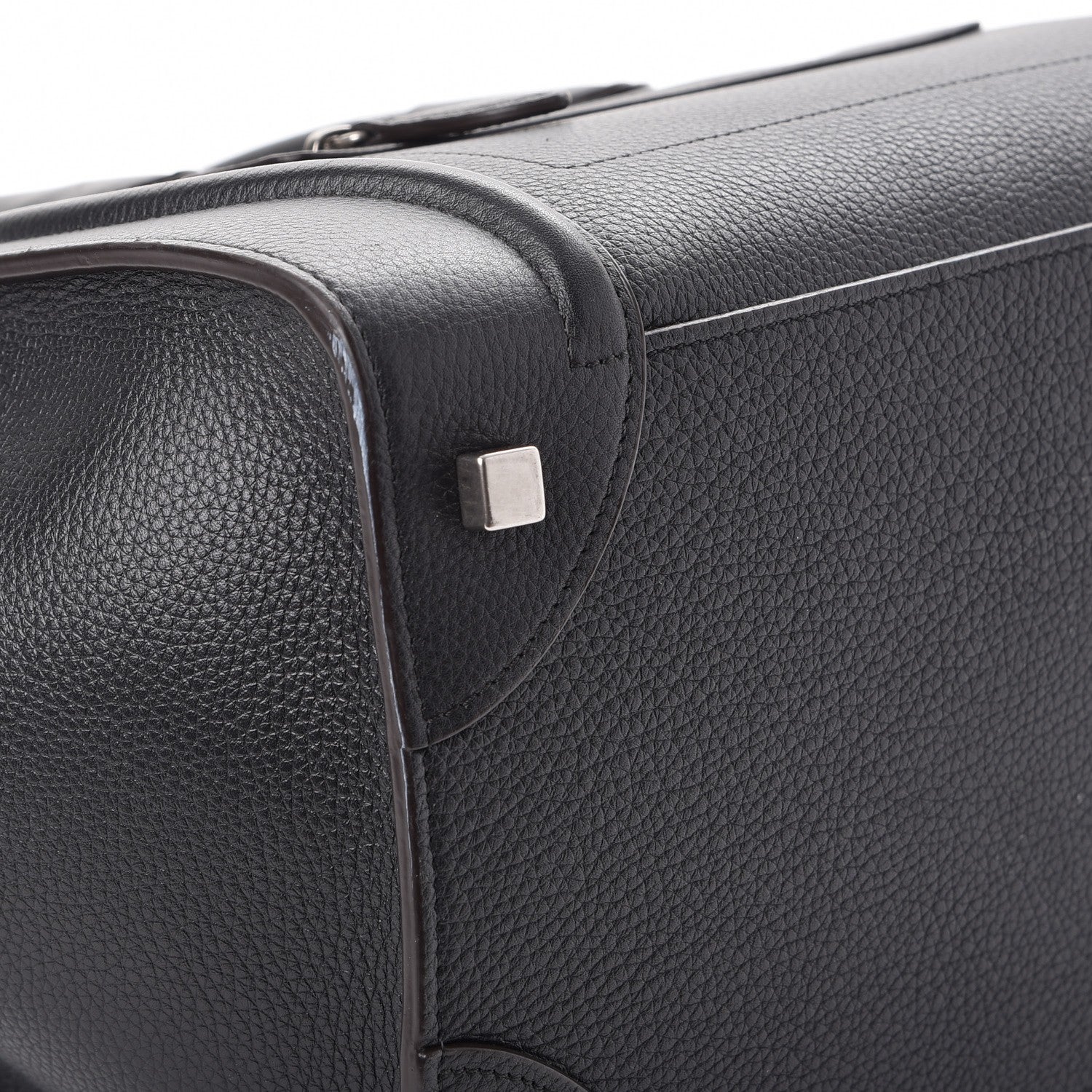 Celine Drummed Calfskin Mini Luggage Black 9 of 12