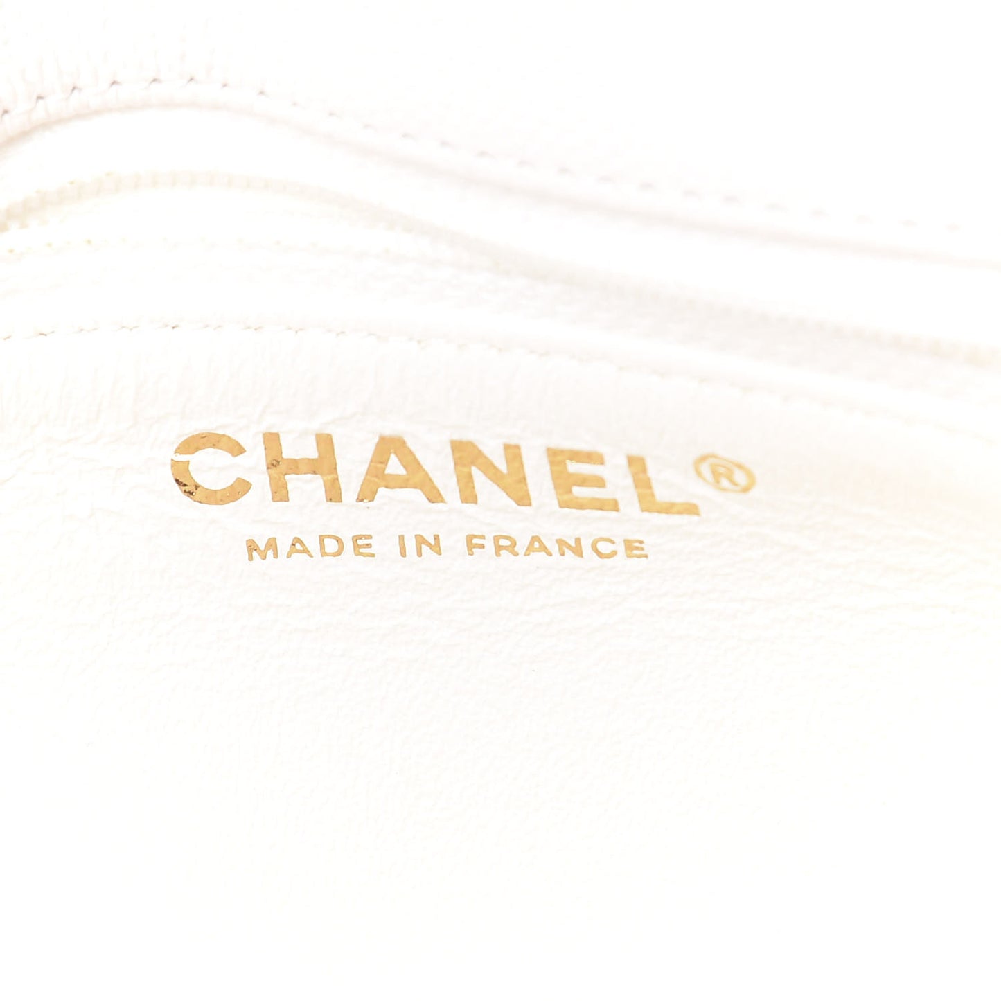 Caviar Quilted Flap Clutch Ivory