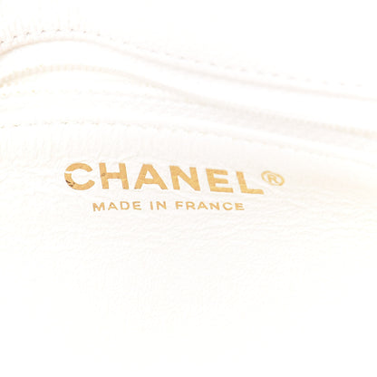 Chanel Caviar Quilted Flap Clutch Ivory 5 of 9