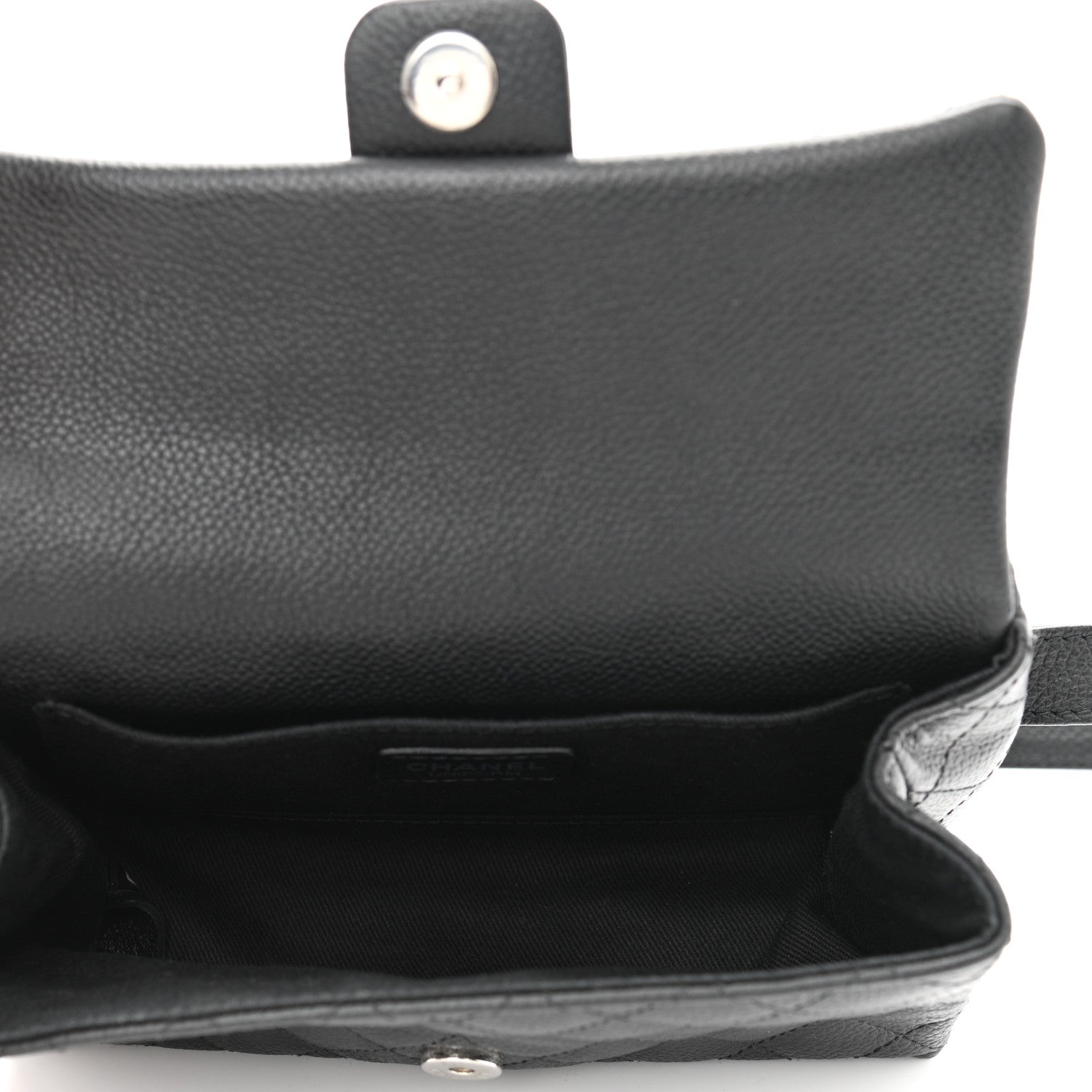 Chanel Grained Calfskin Quilted 2.55 Reissue Flap Belt Bag Clutch Black 5 of 10