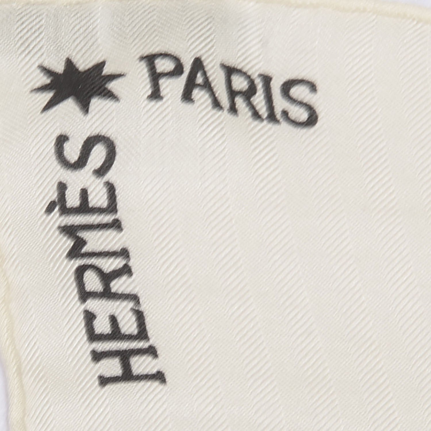 Hermes Cashmere Silk Zebra Pegasus Shawl 140 White Black Naturel 4 of 5