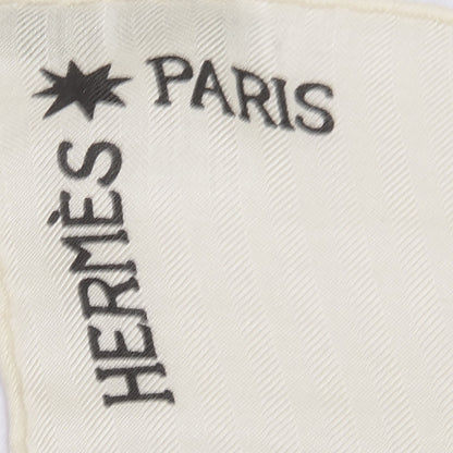 Hermes Cashmere Silk Zebra Pegasus Shawl 140 White Black Naturel 4 of 5
