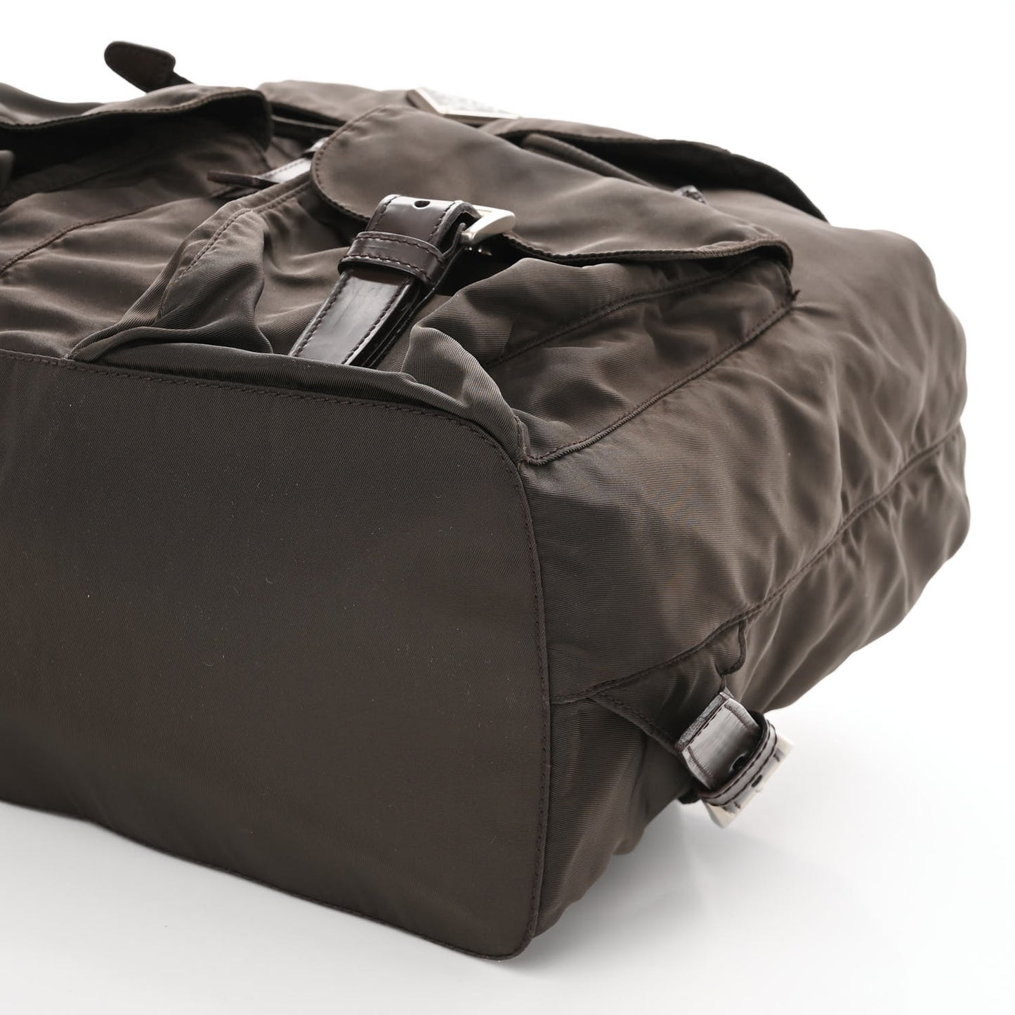 Nylon Vela Medium Backpack Dark Brown