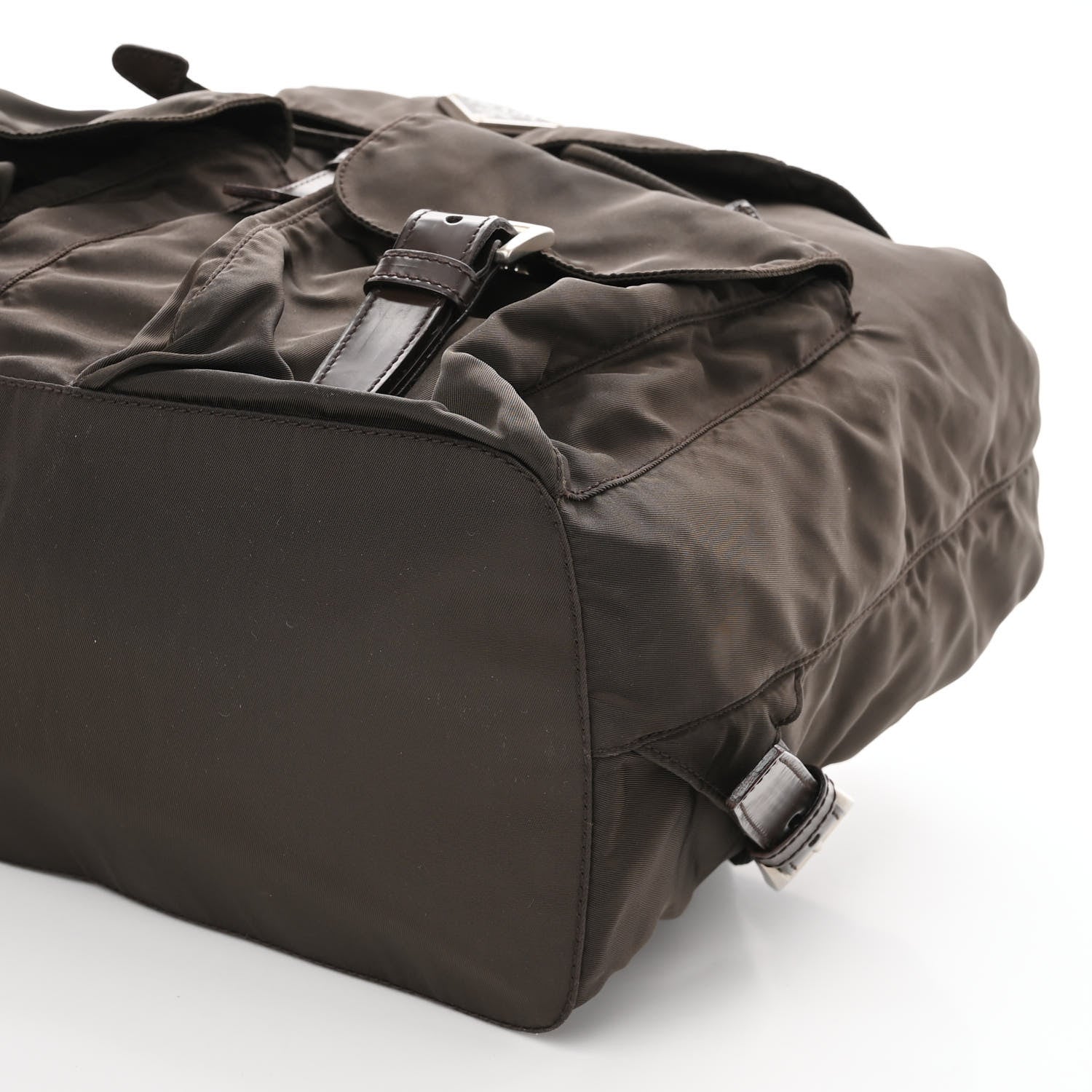 Prada Nylon Vela Medium Backpack Dark Brown 9 of 9