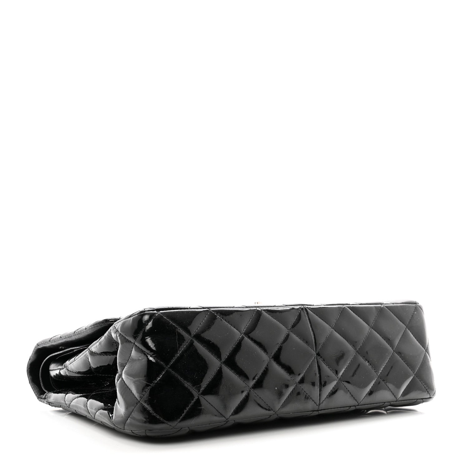 Chanel Patent Quilted Jumbo Double Flap Black 4 of 12