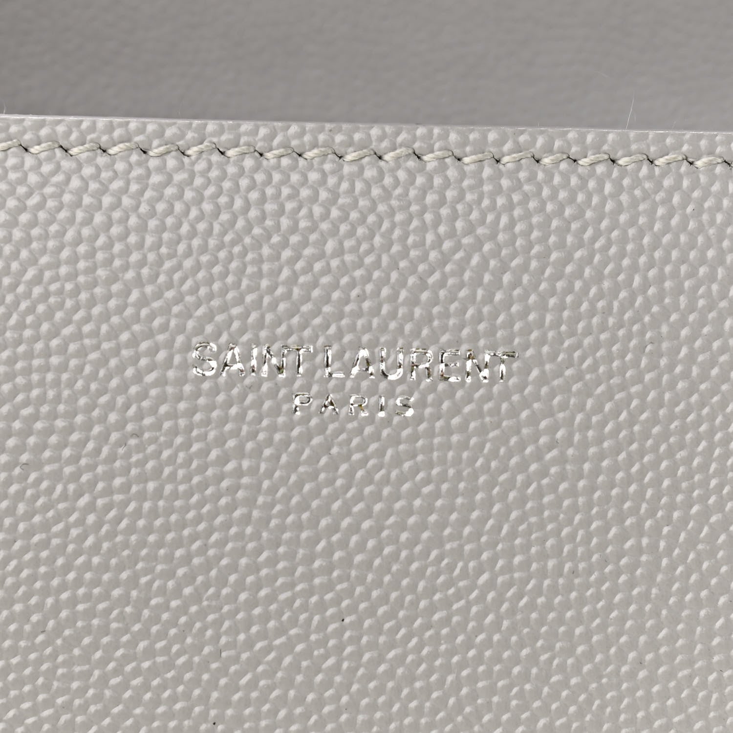 Saint Laurent Grain de Poudre Mini Classic Monogram Cassandra Top Handle Granite 7 of 9