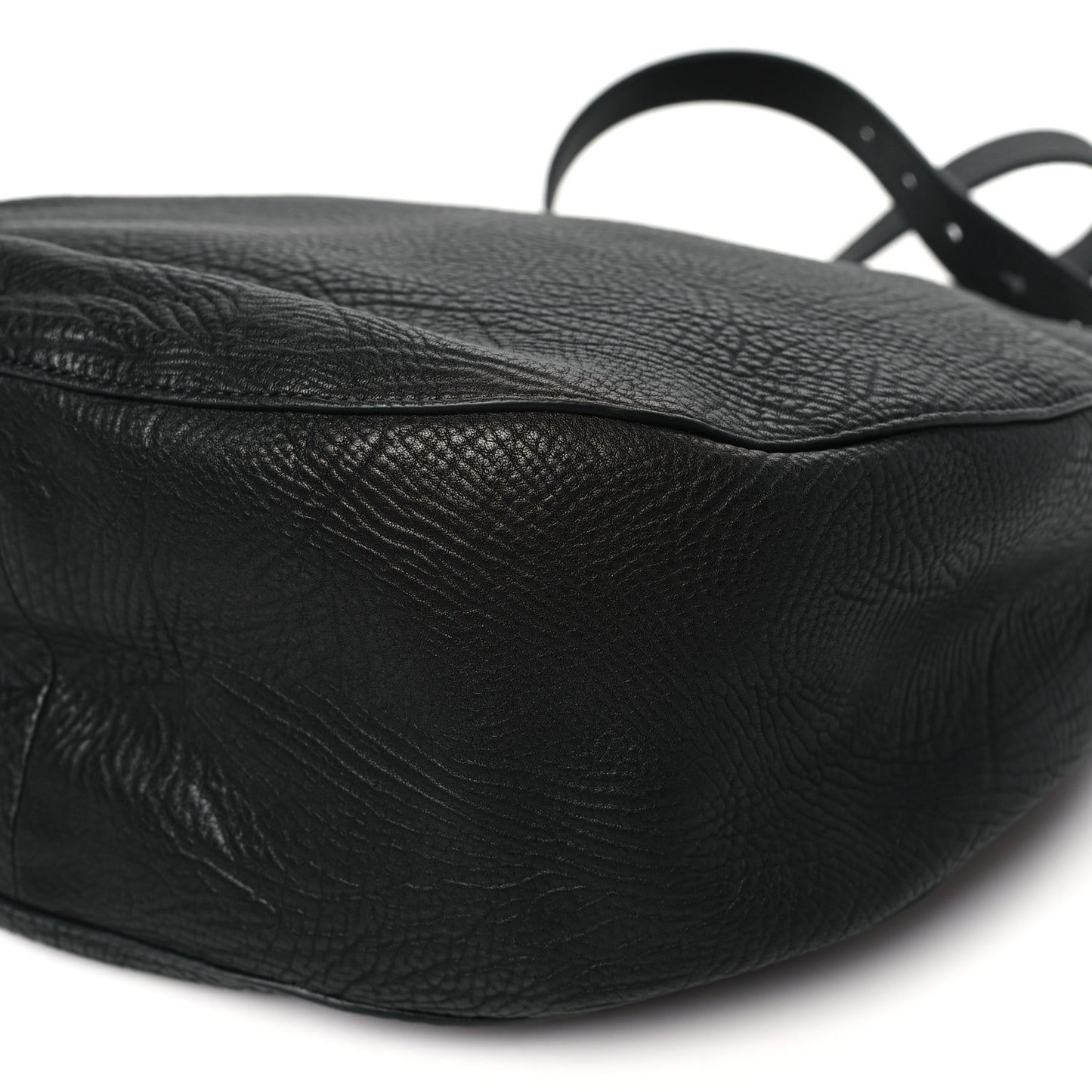 Grainy Calfskin Medium Knight Bag Black