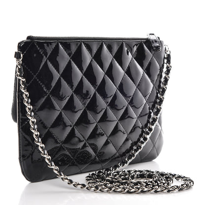 Chanel Patent Calfskin Quilted Daily Zip Crossbody Bag Black 3 of 10