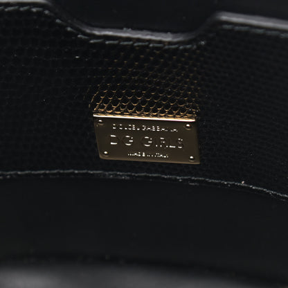 Dolce & Gabbana Raffia Snakeskin Vanity Case Black Multicolor 6 of 11