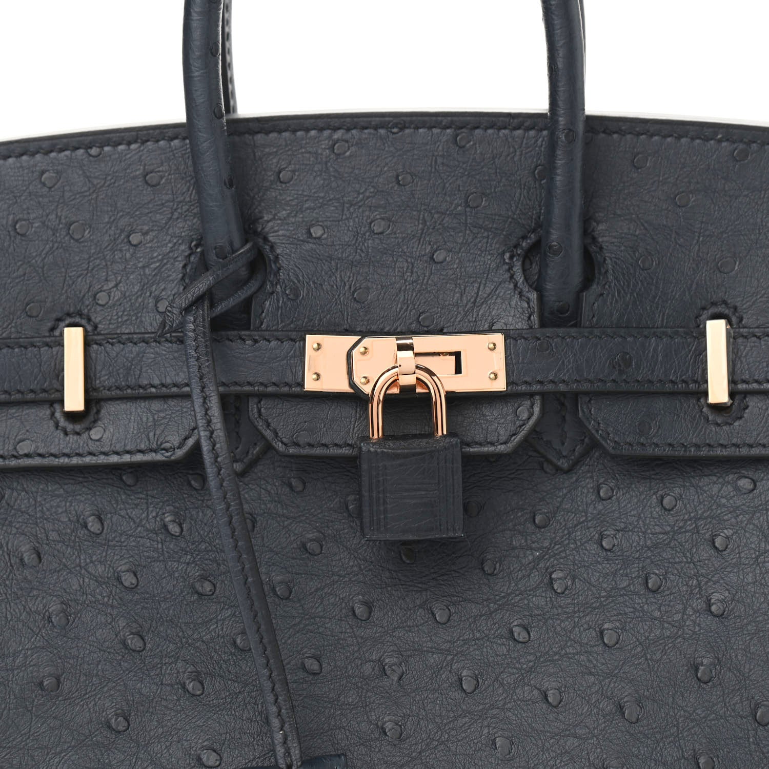 Hermes Ostrich Birkin 25 Bleu Indigo 10 of 11