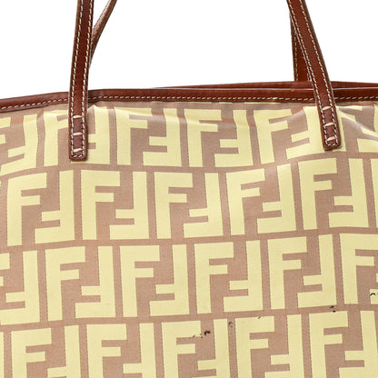 Fendi Canvas Zucca Roll Shopping Tote Tobacco Yellow 9 of 12