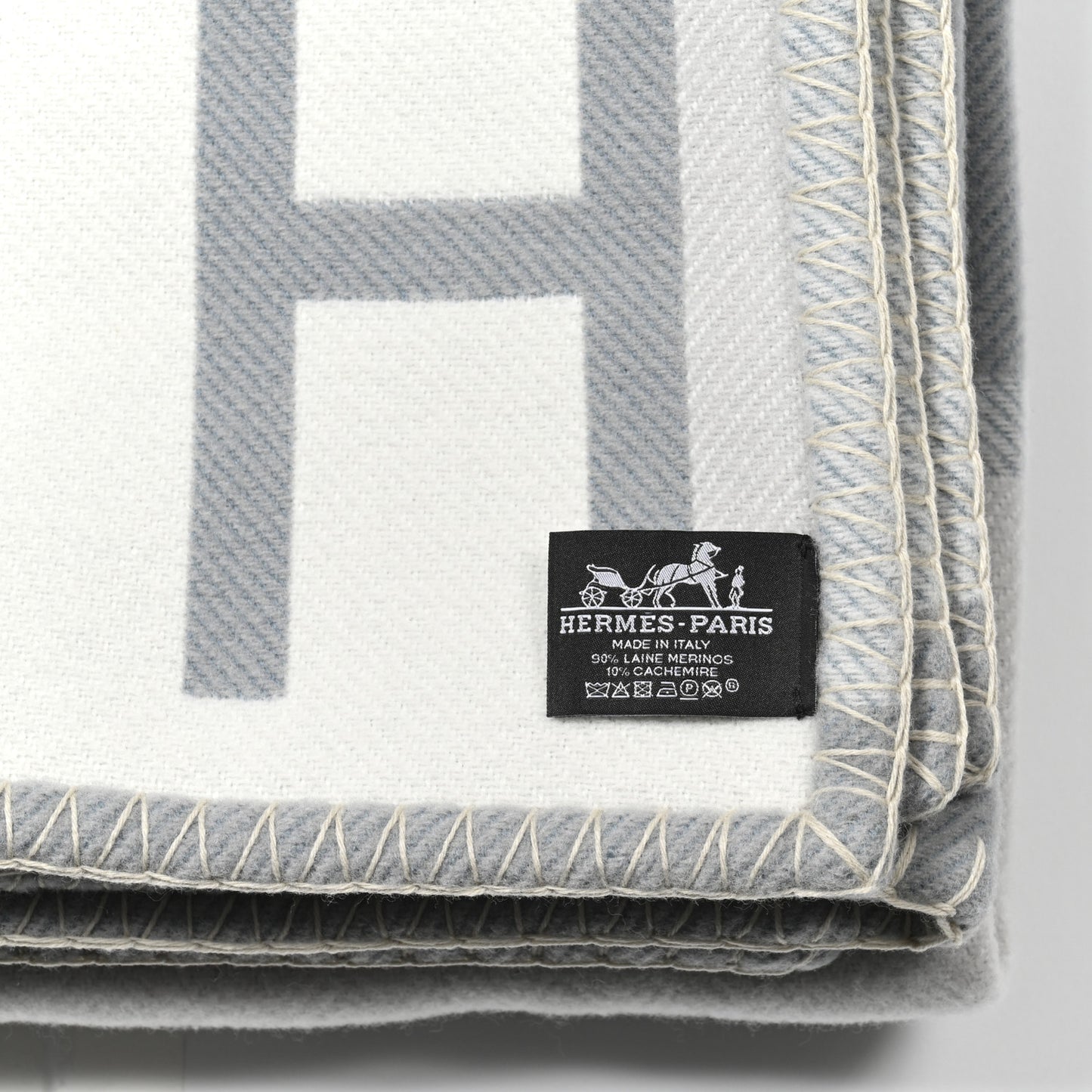 Wool Cashmere Ithaque Blanket Gris Perle