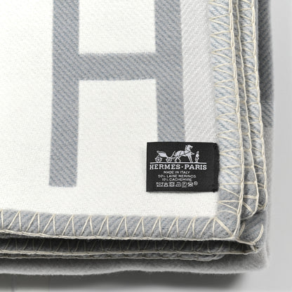 Hermes Wool Cashmere Ithaque Blanket Gris Perle 3 of 3