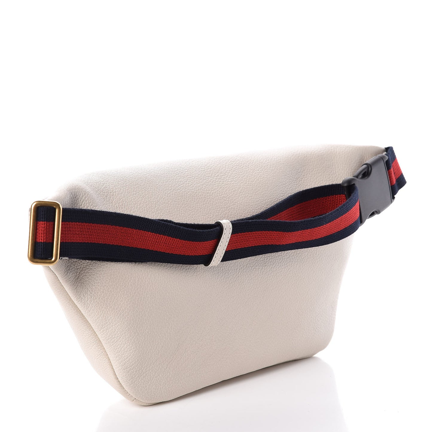 Grained Calfskin Logo Belt Bag White