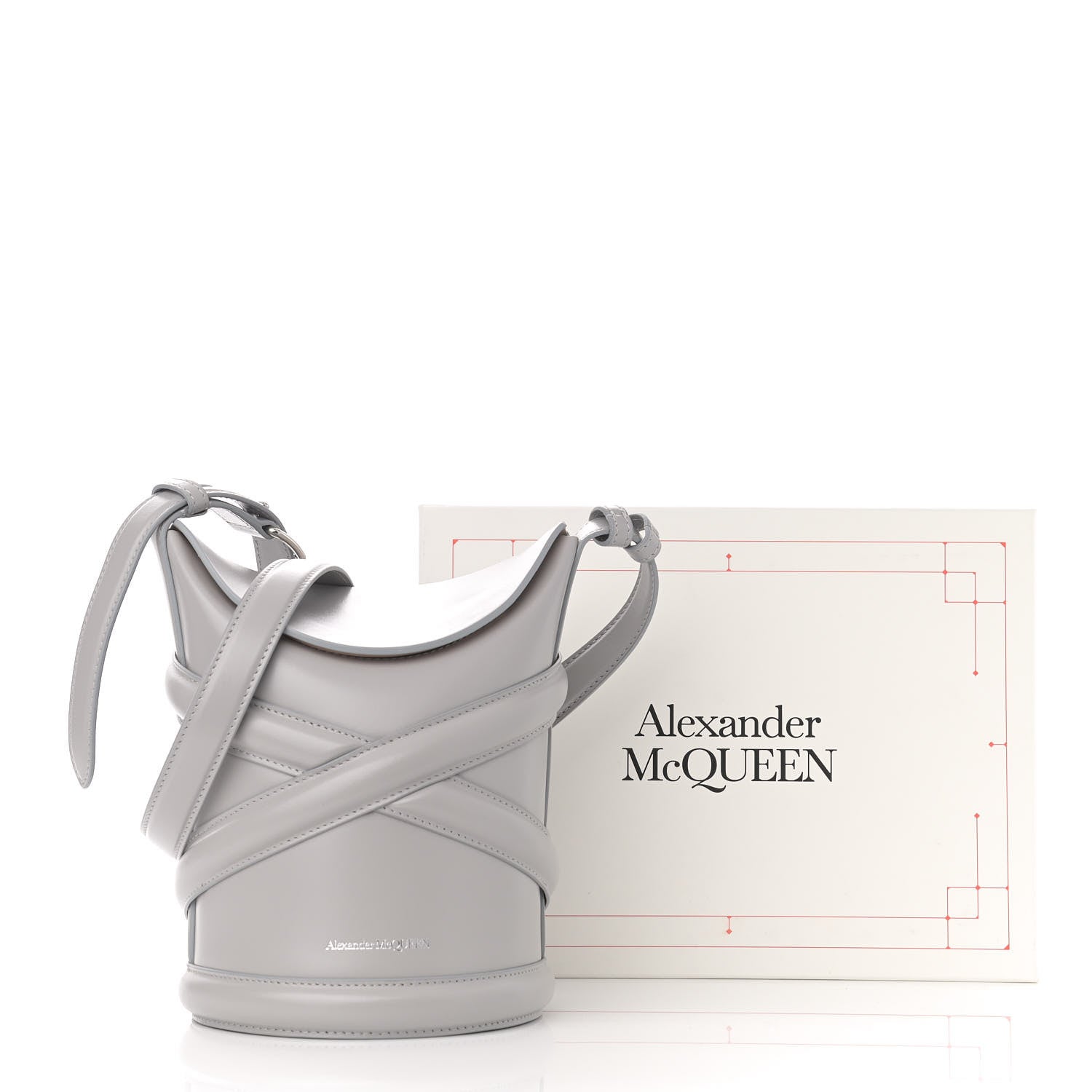 Alexander McQueen Calfskin The Curve Small Shoulder Bag Pale Grey 12 of 12