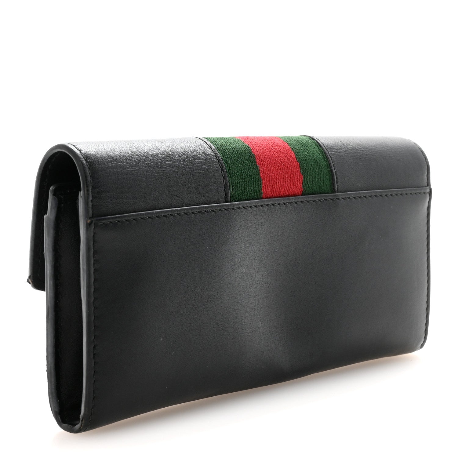 Gucci Calfskin Sylvie Continental Wallet Black 3 of 7