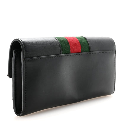 Gucci Calfskin Sylvie Continental Wallet Black 3 of 7