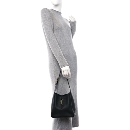 Saint Laurent Smooth Calfskin Small Le 5 A 7 Soft Hobo Black 2 of 9