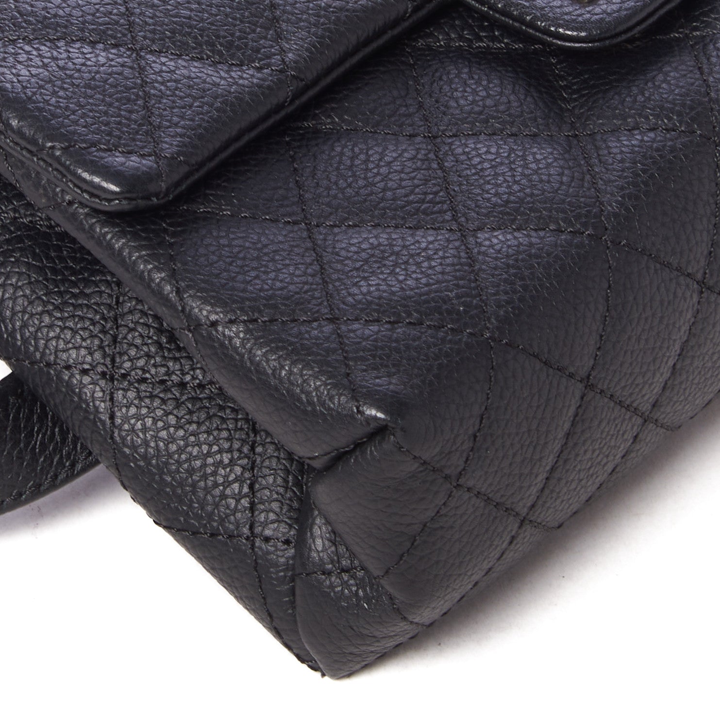 Chanel Grained Calfskin Quilted 2.55 Reissue Flap Belt Bag Clutch Black 6 of 8