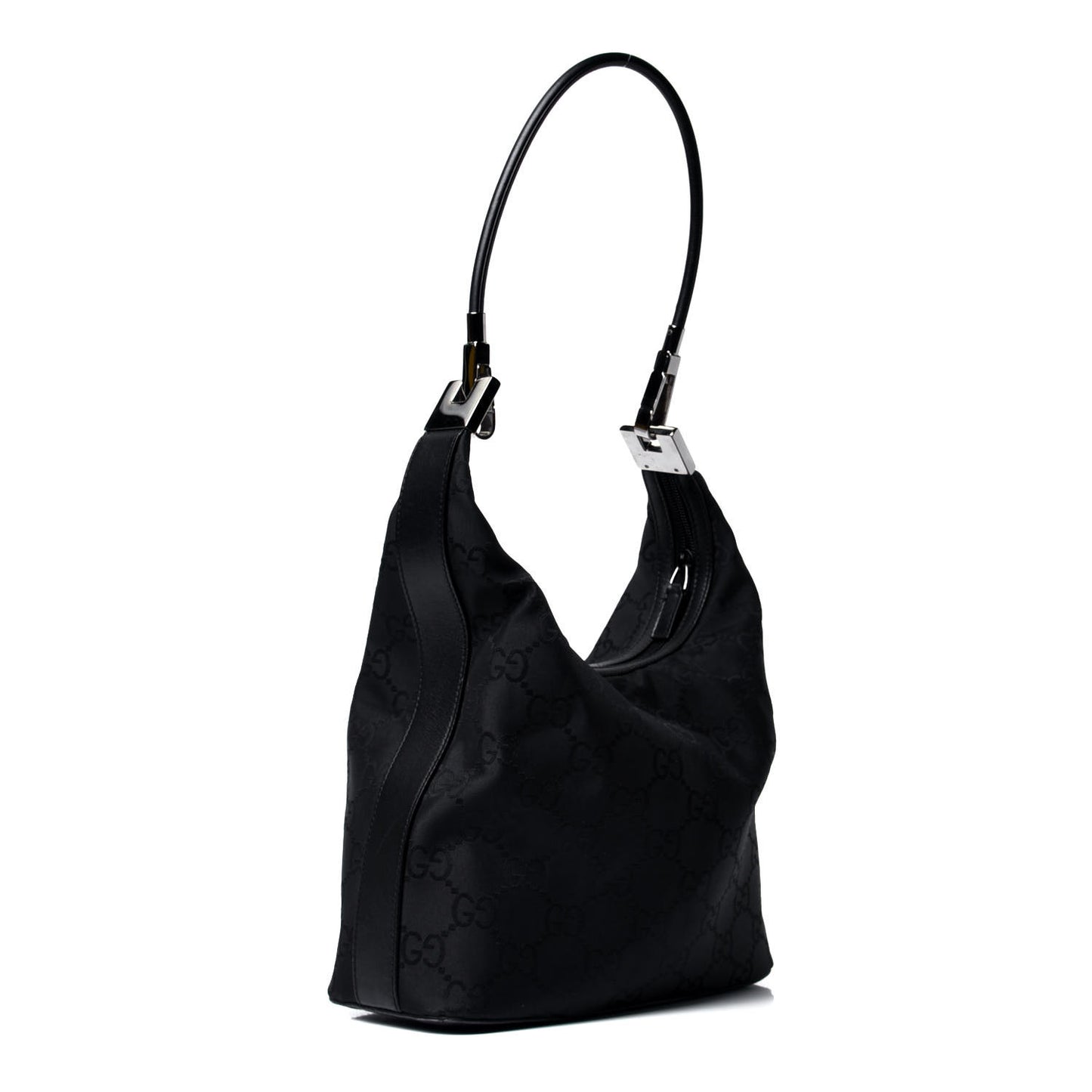 Monogram GG Small Clasp Hobo Black
