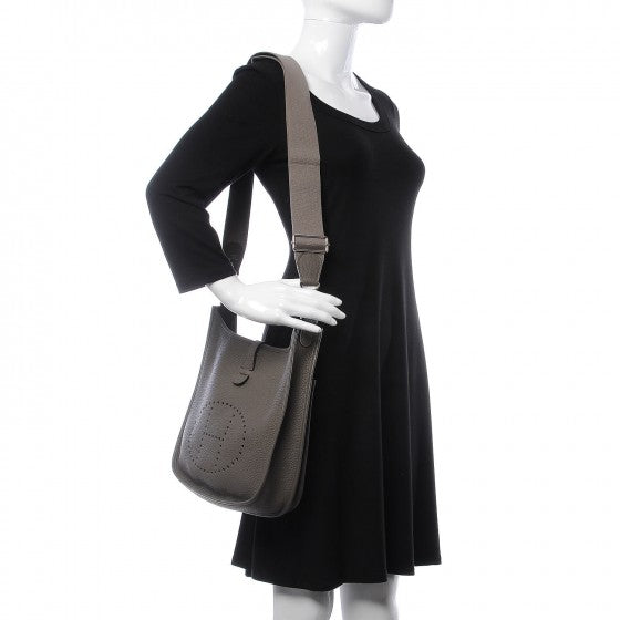 Hermes Taurillon Clemence Evelyne III PM Etain 2 of 9