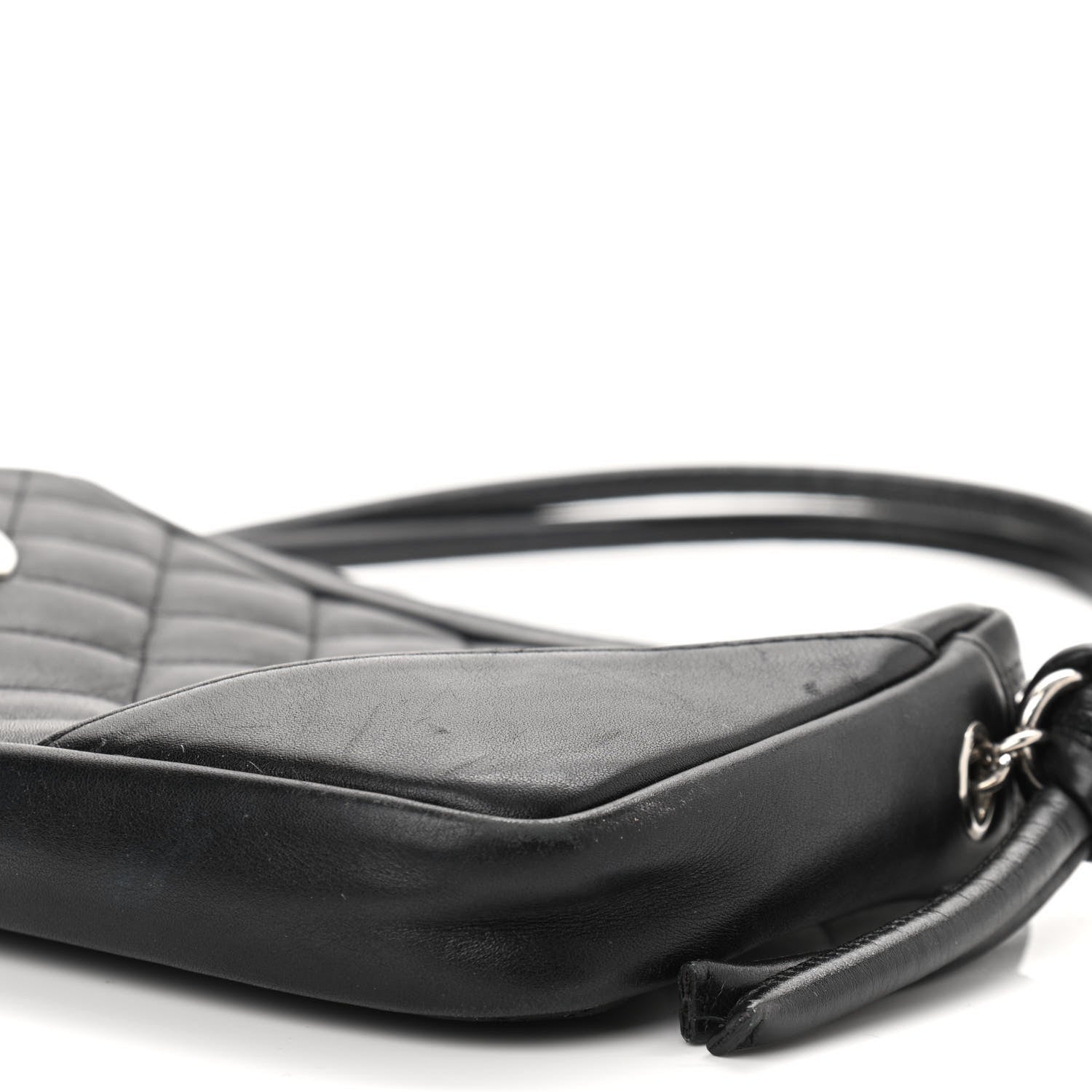 Chanel Calfskin Quilted Cambon Pochette Black White 10 of 11