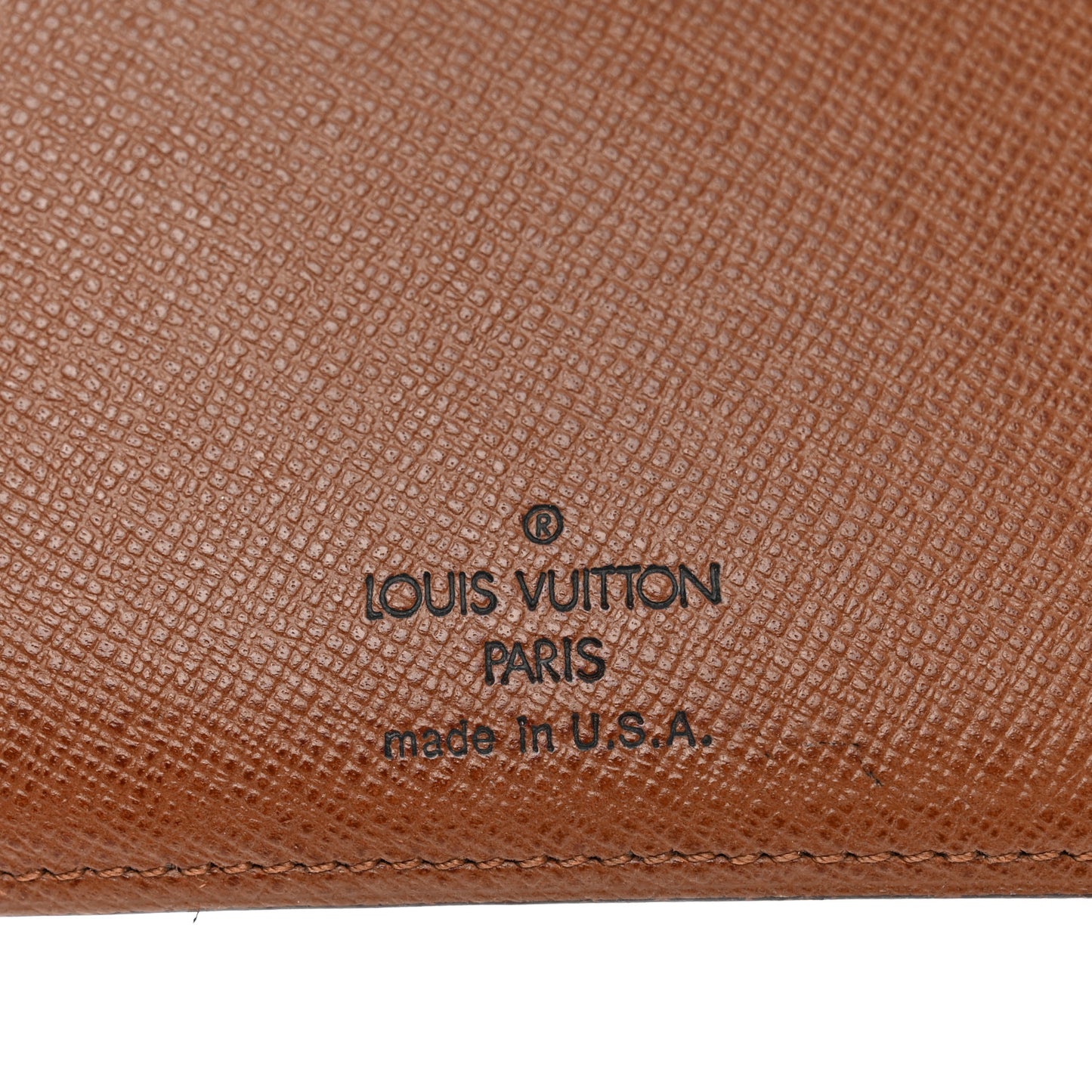 Monogram Simple Checkbook Holder Wallet