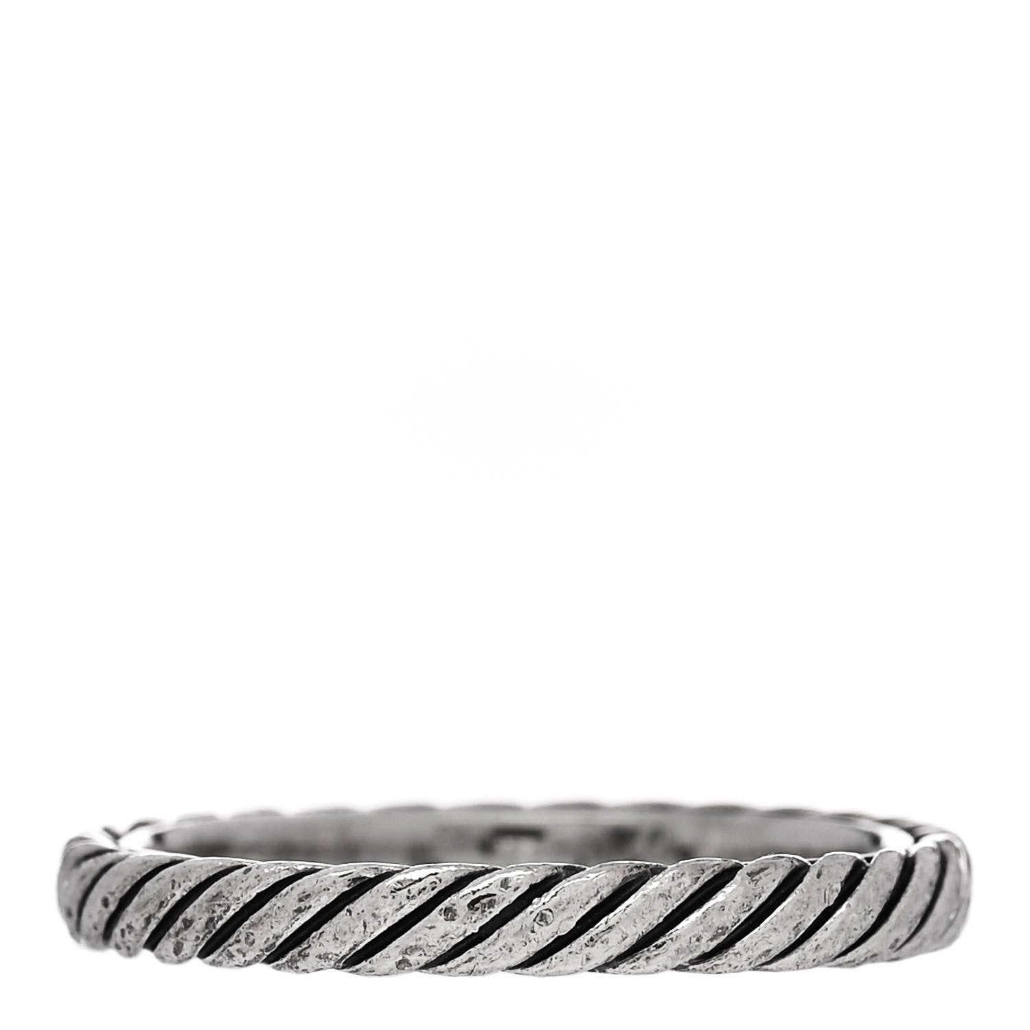 David Yurman Sterling Silver Stackable Cable Ring 54 7 3 of 5
