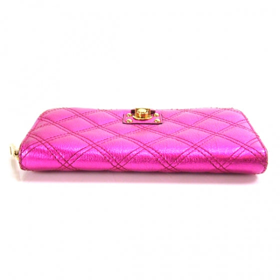 Marc Jacobs The Single Wallet Metallic Fuchsia 3 of 11