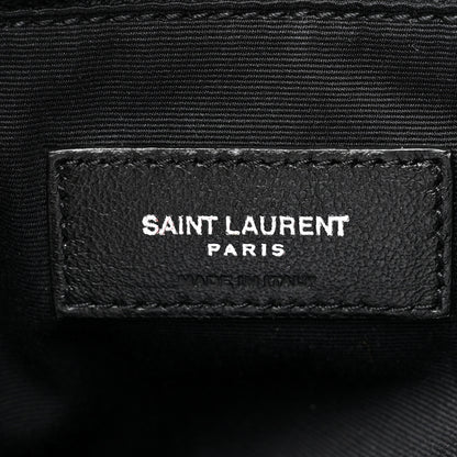Saint Laurent Calfskin Y Quilted Monogram Large Loulou Chain Satchel Black 8 of 14