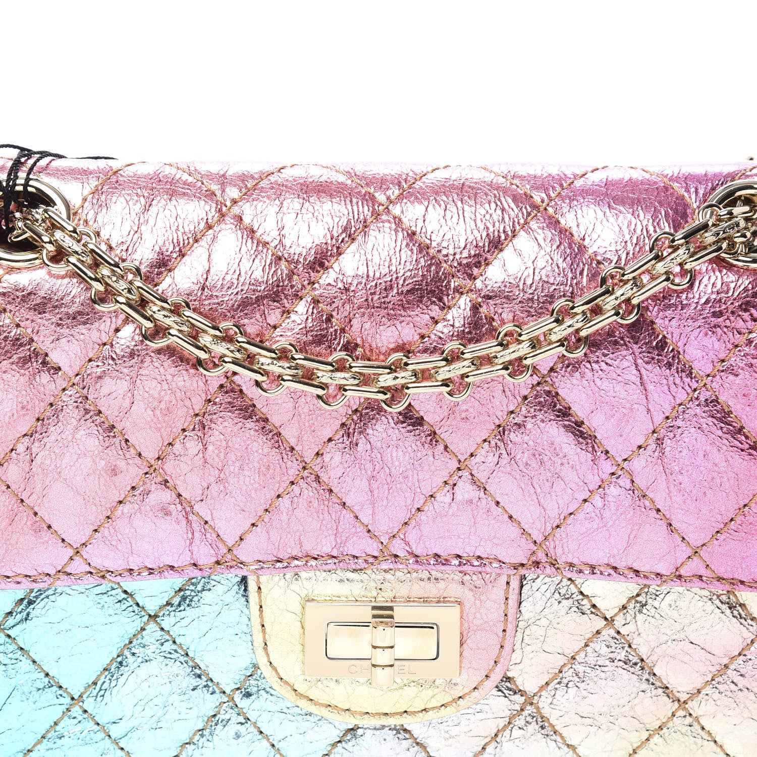 Chanel Metallic Goatskin Quilted Mini 2.55 Reissue Flap Multicolor 10 of 11