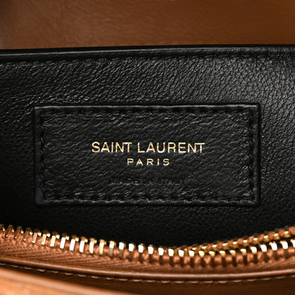 Saint Laurent Suede Calfskin Y Quilted Monogram Small Loulou Chain Satchel Cinnamon 6 of 17
