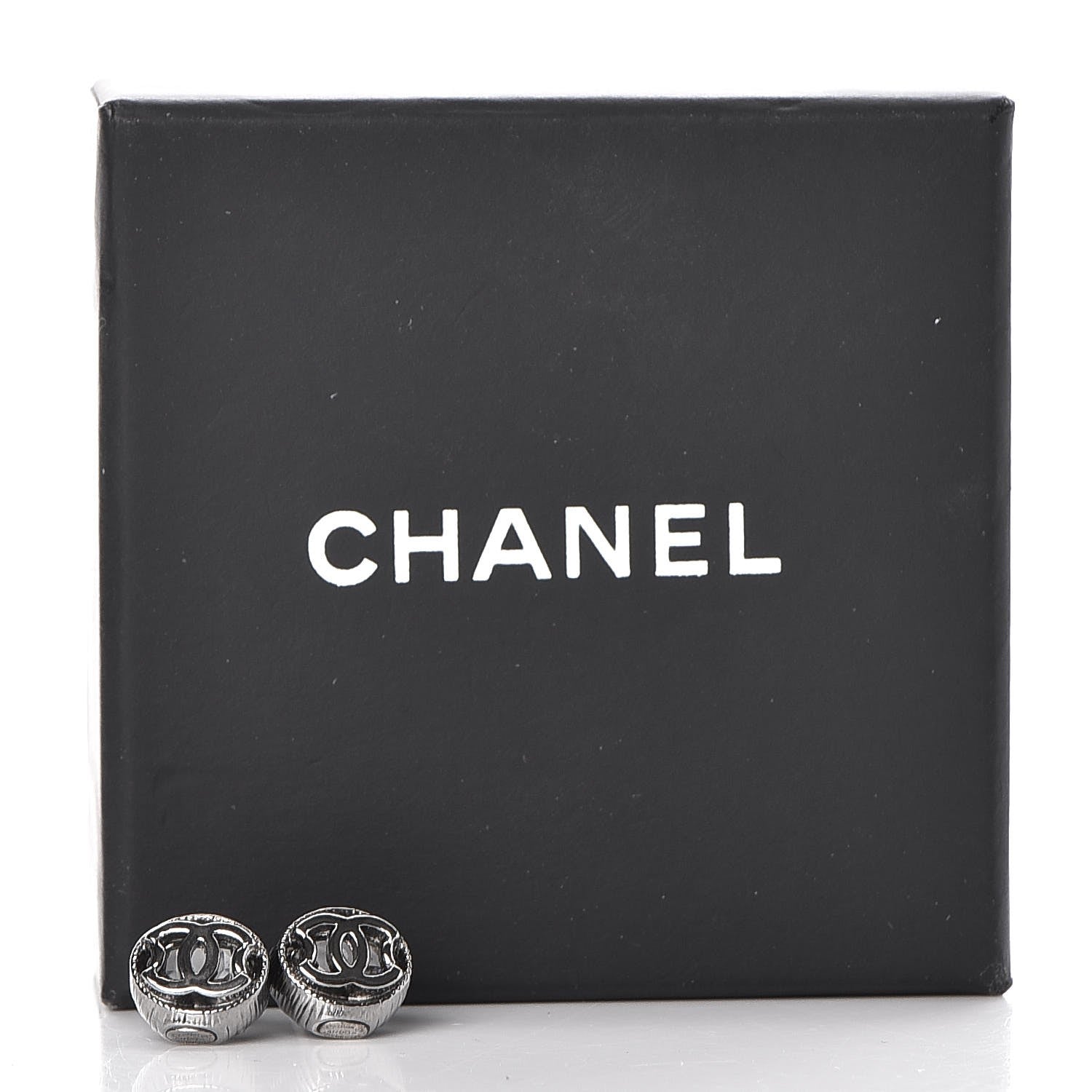 Chanel Ruthenium CC Earrings Dark Grey 5 of 5