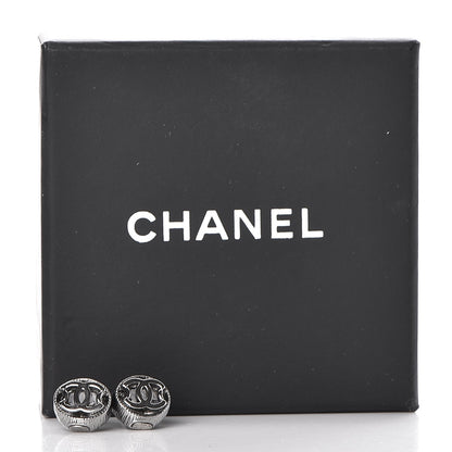 Chanel Ruthenium CC Earrings Dark Grey 5 of 5