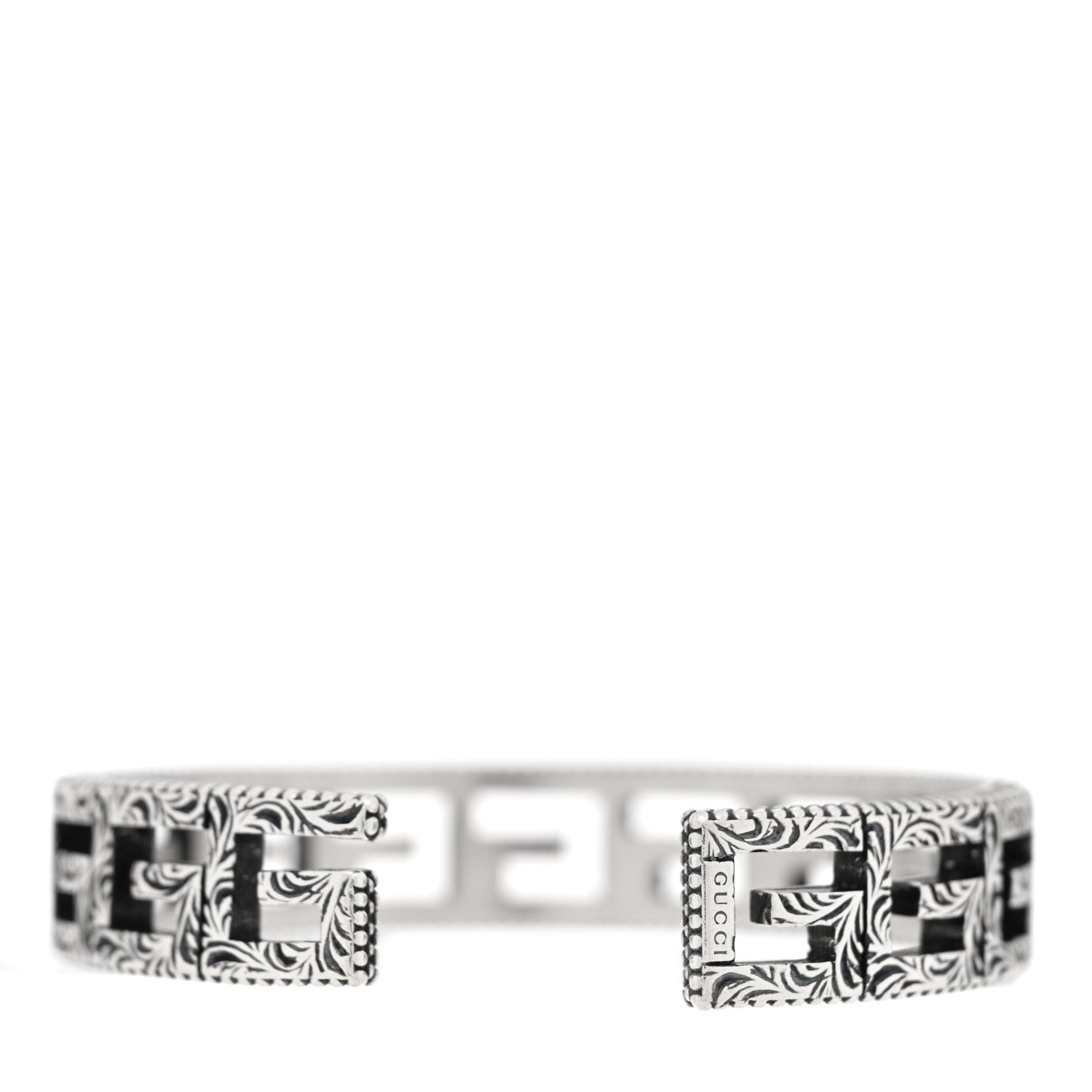 Gucci Sterling Silver Square G Motif Cuff Bracelet 2 of 4