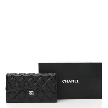 Chanel Caviar Quilted Large Flap Wallet Black 9 of 9