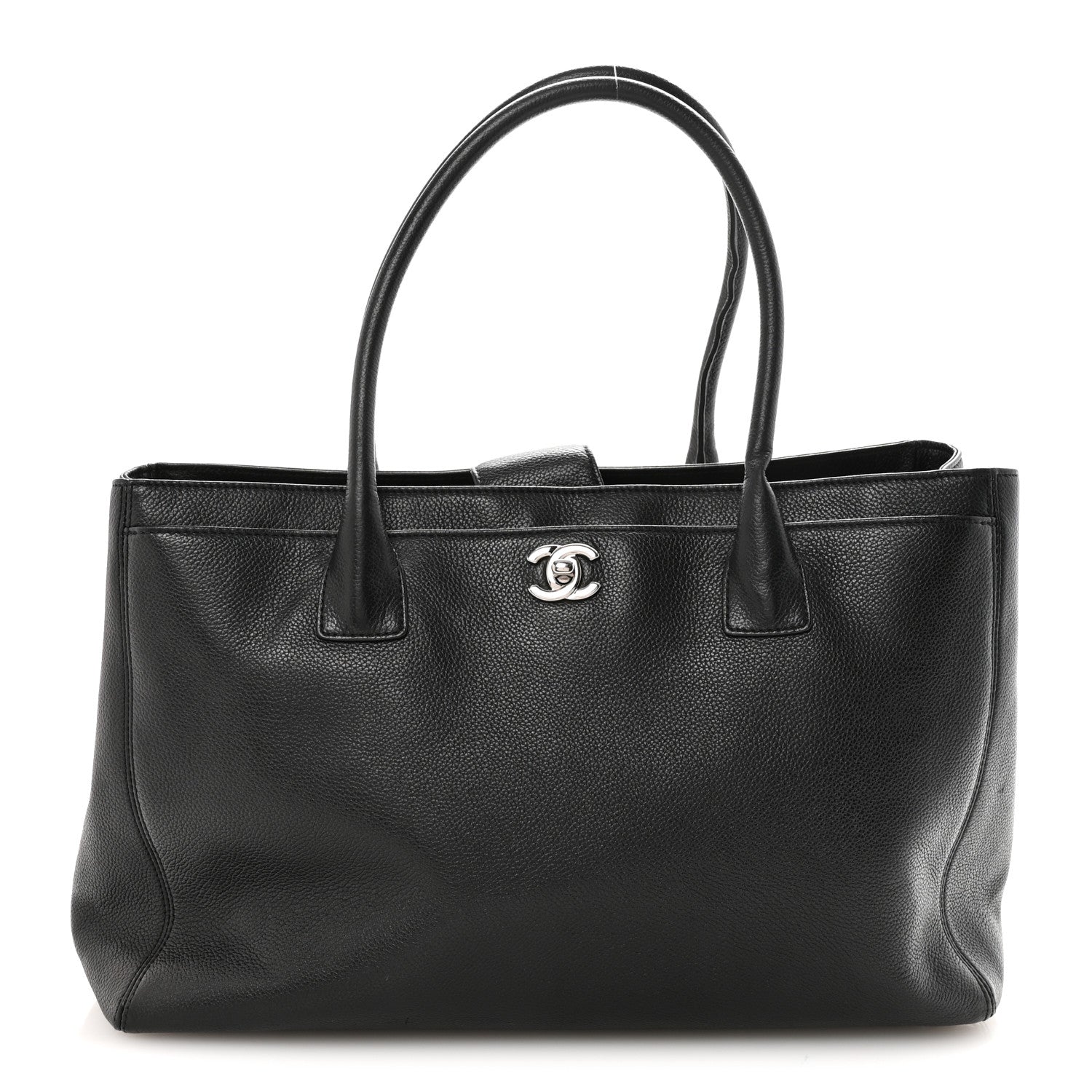 Chanel Calfskin Cerf Executive Shopper Tote Black 1 of 10