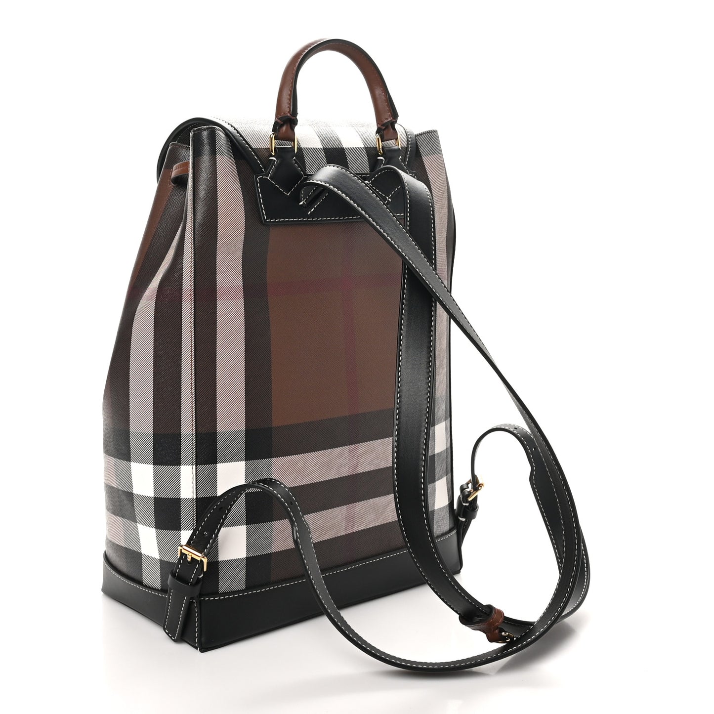 E-Canvas Check Backpack Dark Birch Brown