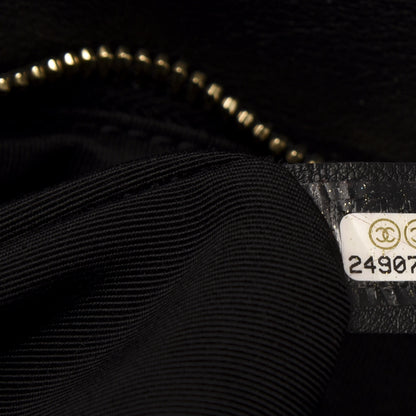Chanel Lambskin Chevron CC Clutch Black 10 of 11