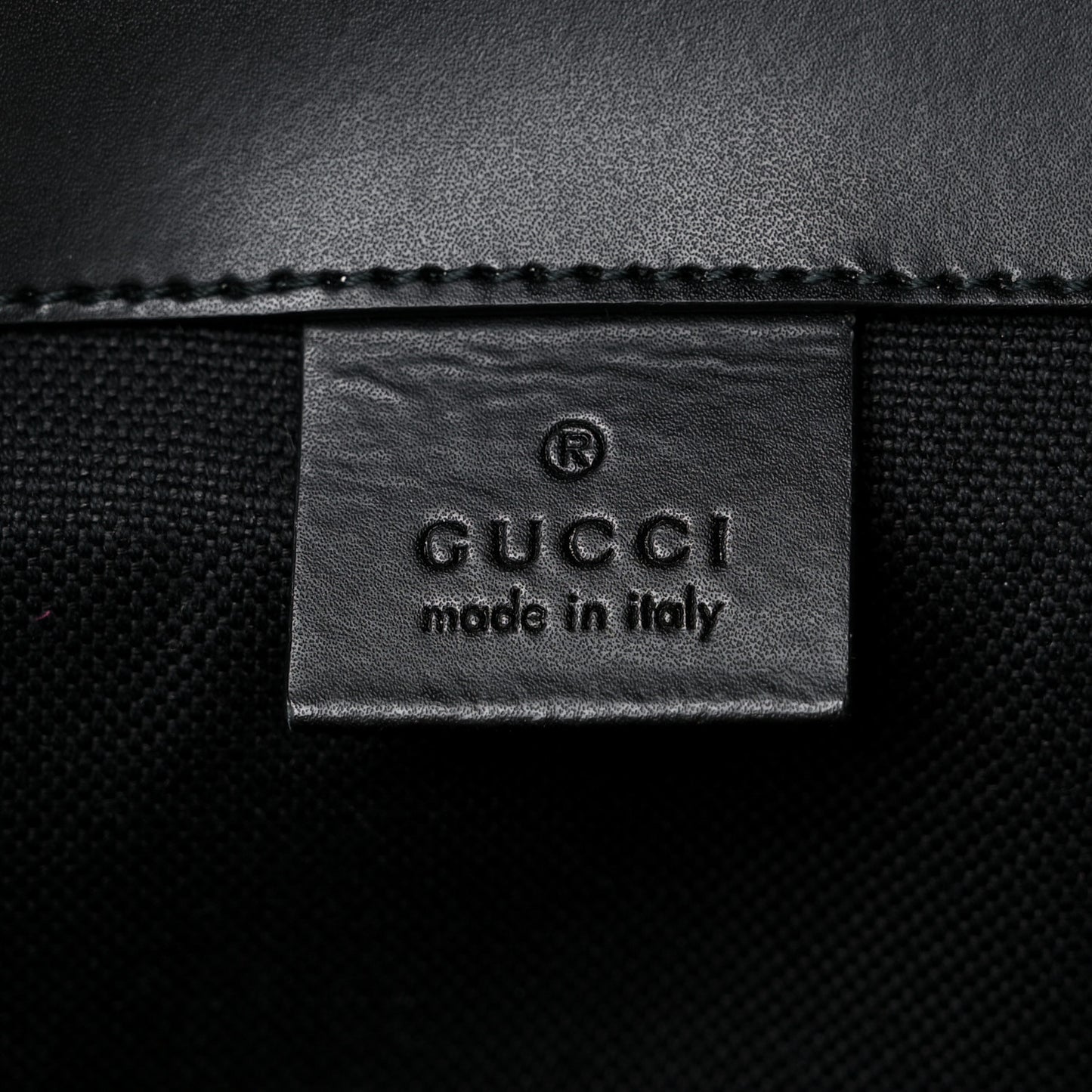 Soft GG Supreme Monogram Appia Calfskin Web Double Buckle Backpack Black