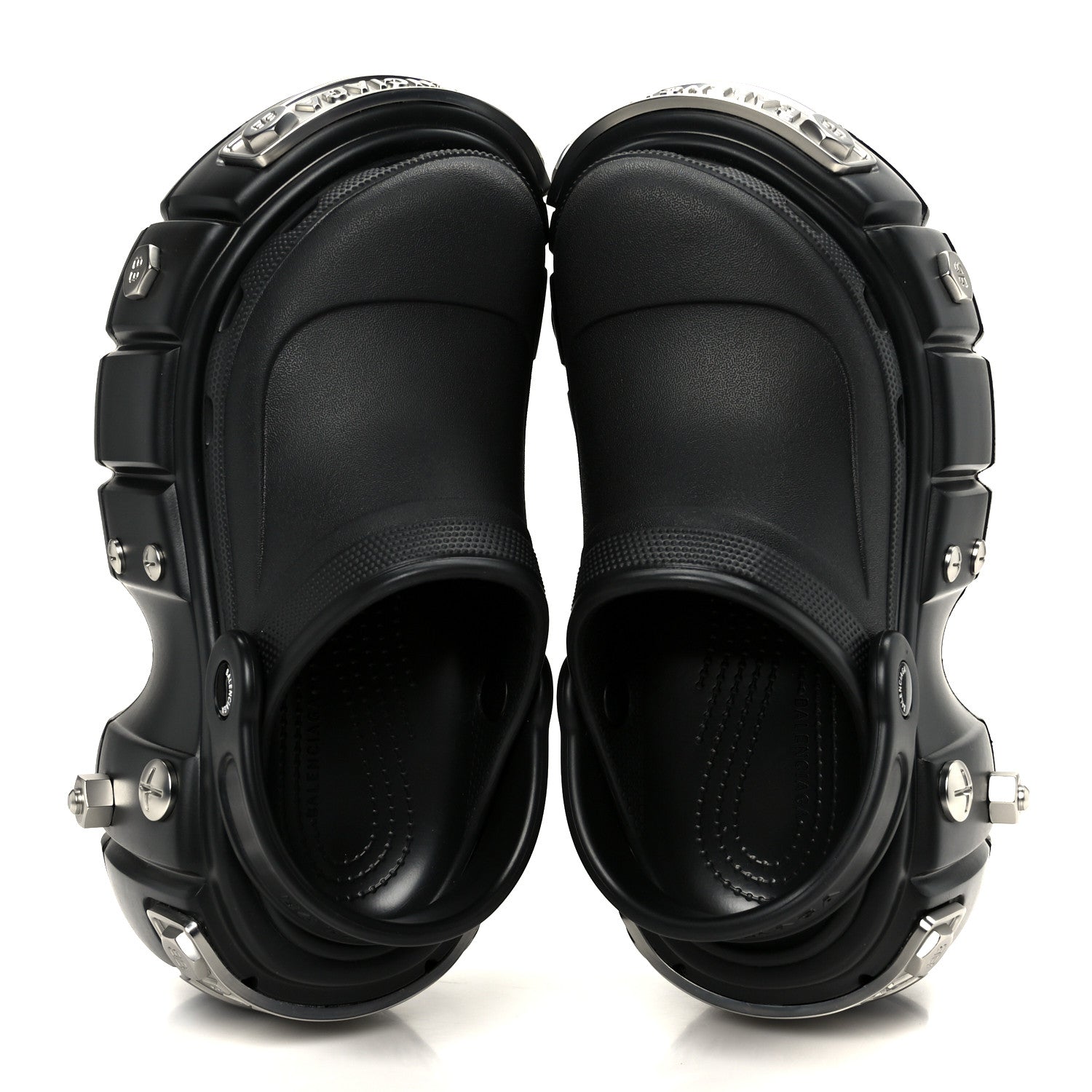 Balenciaga X CROCS Rubber Hardcroc Platform Sandals 36 Black