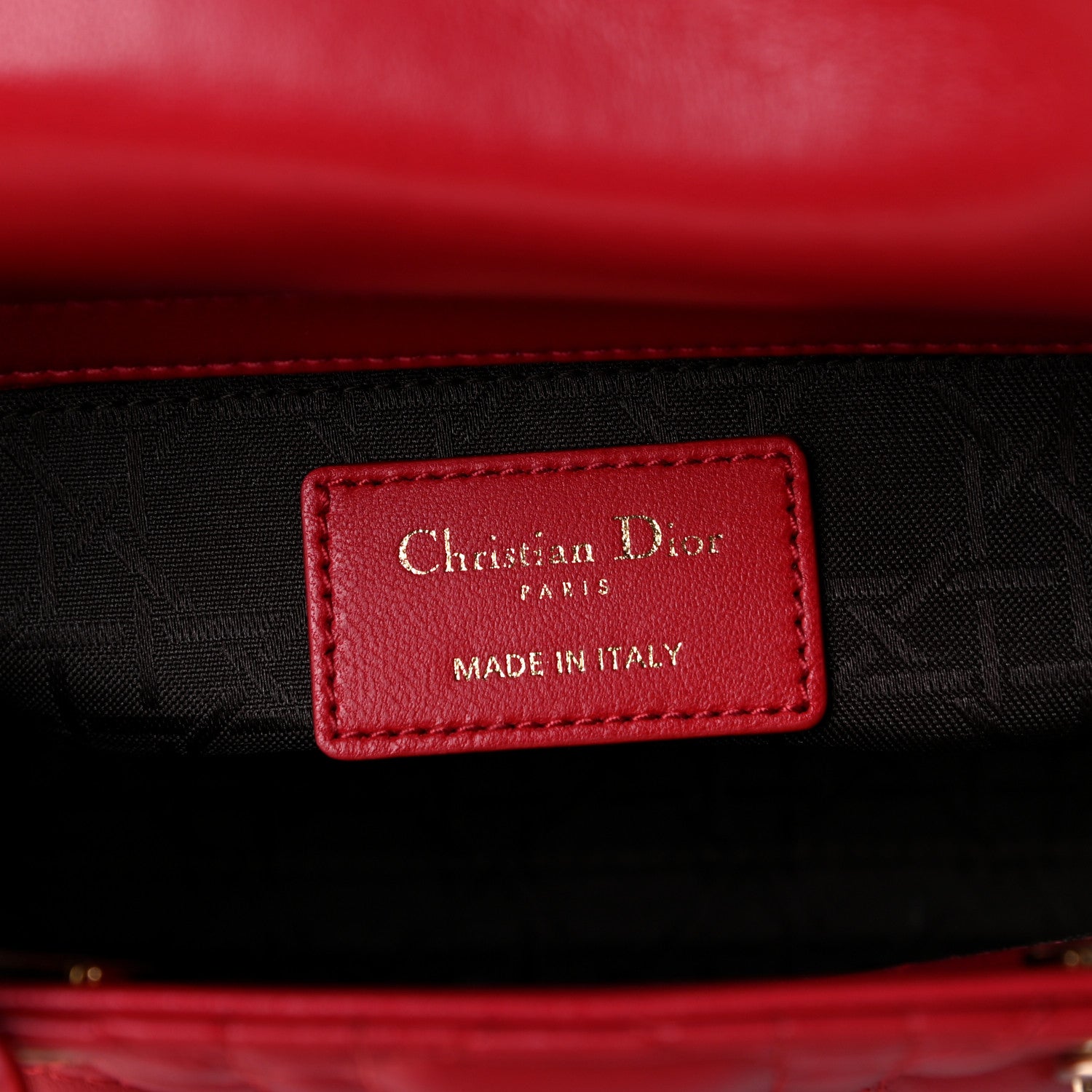 Christian Dior Lambskin Cannage Small My Lady Dior Red 7 of 11